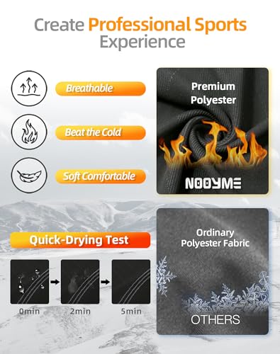 Men's Black-Grey Thermal Long Johns - NOOYME