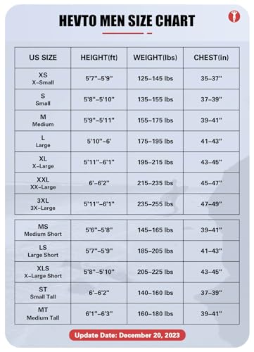 Hevto Men's 3/2mm Neoprene Fullsuit for Water Sports