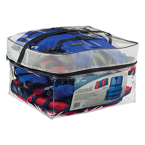 Adult Universal Onyx Life Vest (4-Pack) - Red/Blue