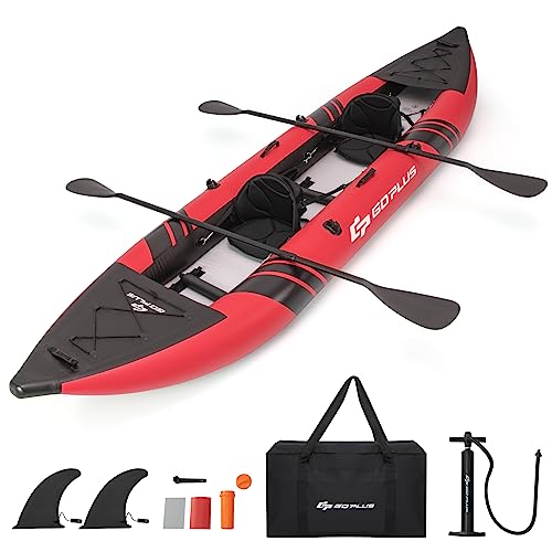 Goplus 2-Person Inflatable Kayak Set (Red)