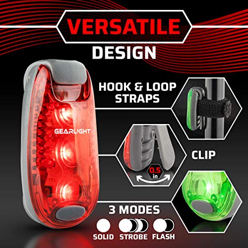 GearLight S1 LED Safety Lights [4 Pack] - Multi-Use