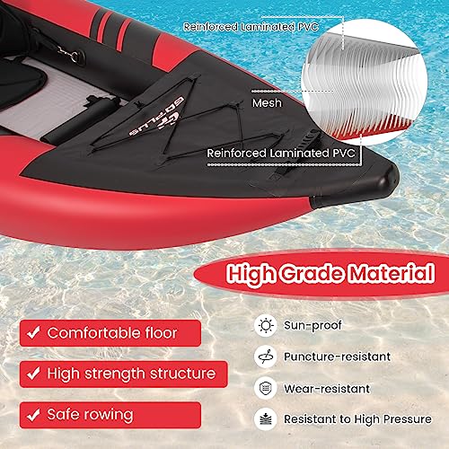 Goplus 2-Person Inflatable Kayak Set (Red)