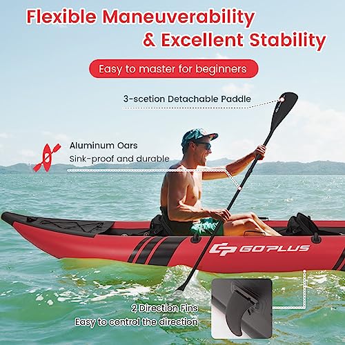 Goplus 2-Person Inflatable Kayak Set (Red)