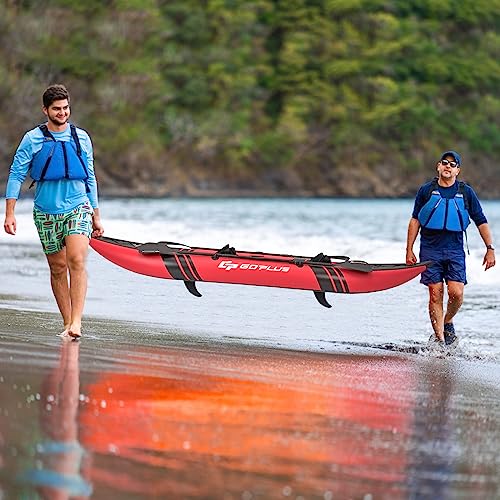 Goplus 2-Person Inflatable Kayak Set (Red)