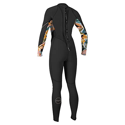 Ladies' Black/DemiFlor/DemiFlor Back Zip Full Wetsuit (14)