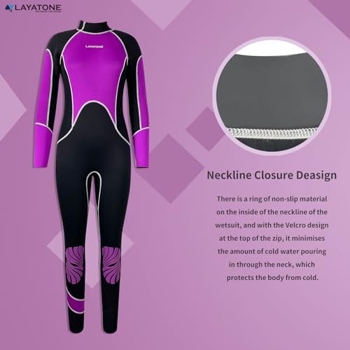 Women's 3mm Neoprene Full Body Wetsuit for Kayaking