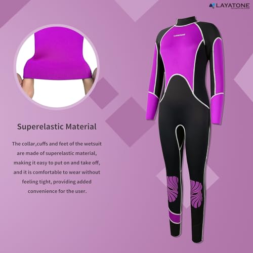 Women's 3mm Neoprene Full Body Wetsuit for Kayaking