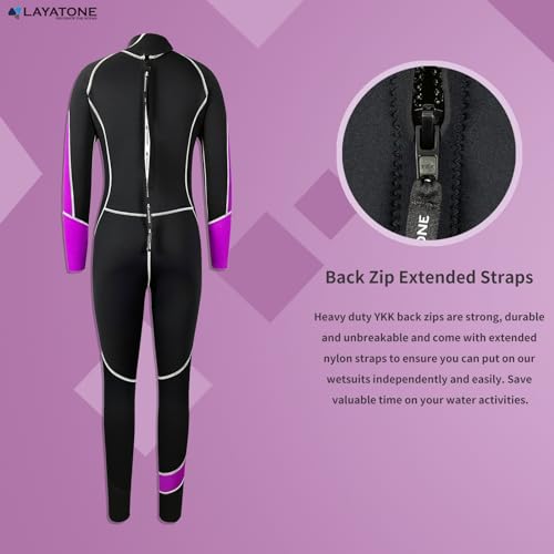 Women's 3mm Neoprene Full Body Wetsuit for Kayaking