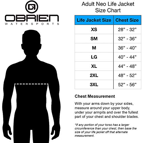 O'Brien Men's Neoprene Life Jacket, Yellow, Large