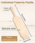 Pllieay 15" Unfinished Wooden Paddle for DIY Decor