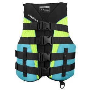O'Neill Women's Superlite Life Vest - Black/Turquoise