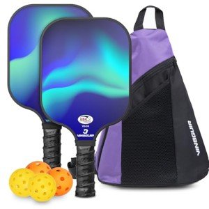 Lightweight Fiberglass Pickleball Paddles with Carry Bag