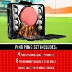 Kayak Paddle Set - 4 Paddles, 8 Balls, Case