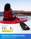 Oceanbroad 86in Floatable Kayak Paddle - Black