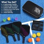JoncAye Pickleball Paddle Set with Carry Bag