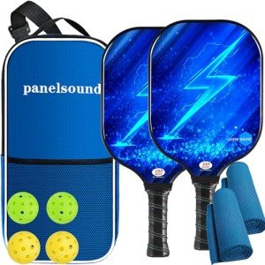 Fiberglass Pickleball Paddle Set with Outdoor Balls