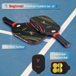 Lightweight Pickleball Paddle Set - 2 Paddles