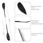 Adjustable Kayak Paddle - Lightweight Aluminum Alloy Blade