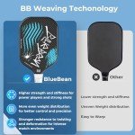 BlueBean Carbon Fiber Pickleball Paddle for Intermediate Players