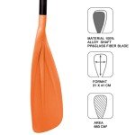Adjustable 3-Piece Aluminium SUP Paddle - Orange