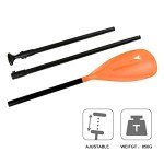 Adjustable 3-Piece Aluminium SUP Paddle - Orange
