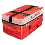 Orange Adult Life Jackets with Kayak Storage Bag