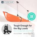 Ceiling Pulley System for Kayak and Canoe Storage