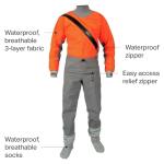 Kokatat Supernova Angler Semi-Dry Suit - Tangerine