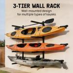 400lbs 4-Level Kayak Storage Rack for Garage - Heavy Duty