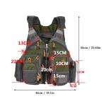 Orange Kayak Fishing Life Jacket Backpack for Men and Women