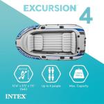 Intex Excursion 4 Inflatable Boat Set: 4-Person, 1100lb
