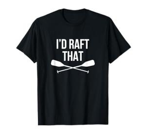 Whitewater Rafting T Shirt with Crossed Paddles