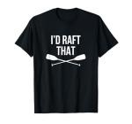 Whitewater Rafting T Shirt with Crossed Paddles