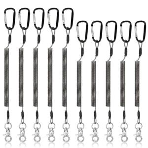 Retractable Steel Wire Fishing Lanyards - 10 PCS