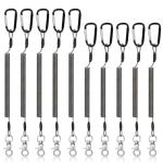 Retractable Steel Wire Fishing Lanyards - 10 PCS