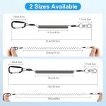 Retractable Steel Wire Fishing Lanyards - 10 PCS