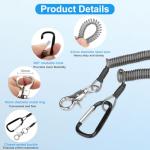 Retractable Steel Wire Fishing Lanyards - 10 PCS