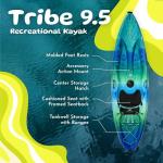 Perception Tribe 9.5 Sit-on-Top Kayak with Large Storage