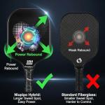 Graphite Pickleball Paddle Set with Balls & Bag