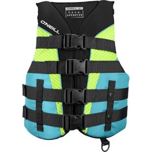 O'Neill Women's Superlite Life Vest - Black/Turquoise