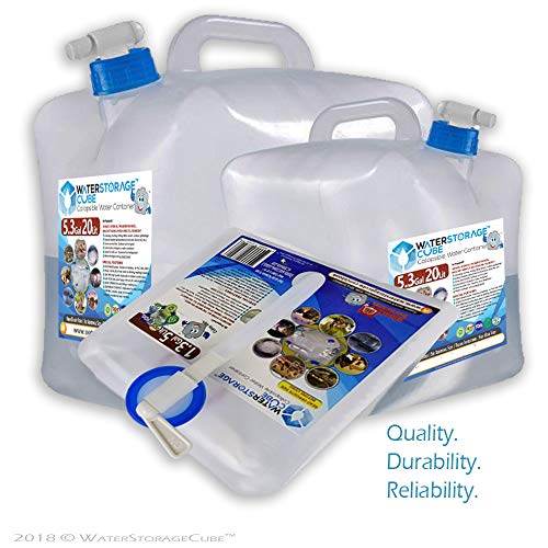 BPA-Free Collapsible Water Container with Spigot (2-pk)