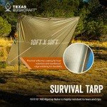 Texas Bushcraft Waterproof Emergency Camping Tarp 10x10