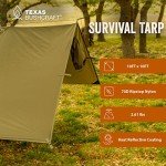Texas Bushcraft Waterproof Emergency Camping Tarp 10x10