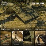 Texas Bushcraft Waterproof Emergency Camping Tarp 10x10