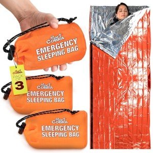3-Pack Emergency Sleeping Bags for Survival