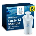 Brita Plus BPA-Free Replacement Water Filters, 6-Pack