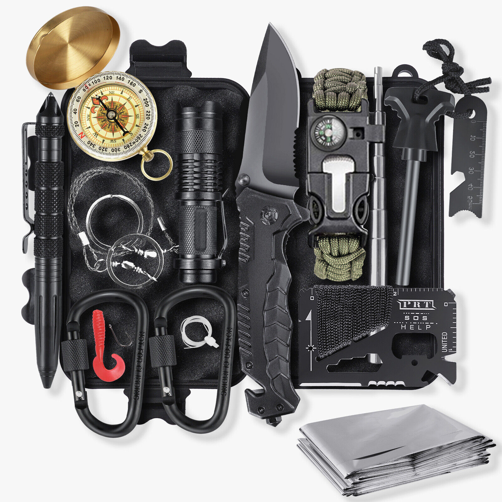 Outdoor Survival Kit with 14 Tools