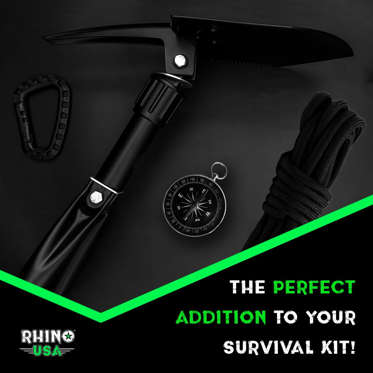 Rhino USA Military Folding Survival Shovel
