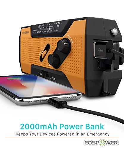 FosPower Emergency Weather Radio & Power Bank
