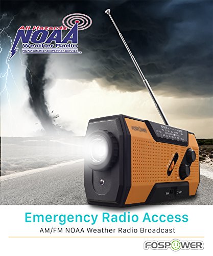 FosPower Emergency Weather Radio & Power Bank